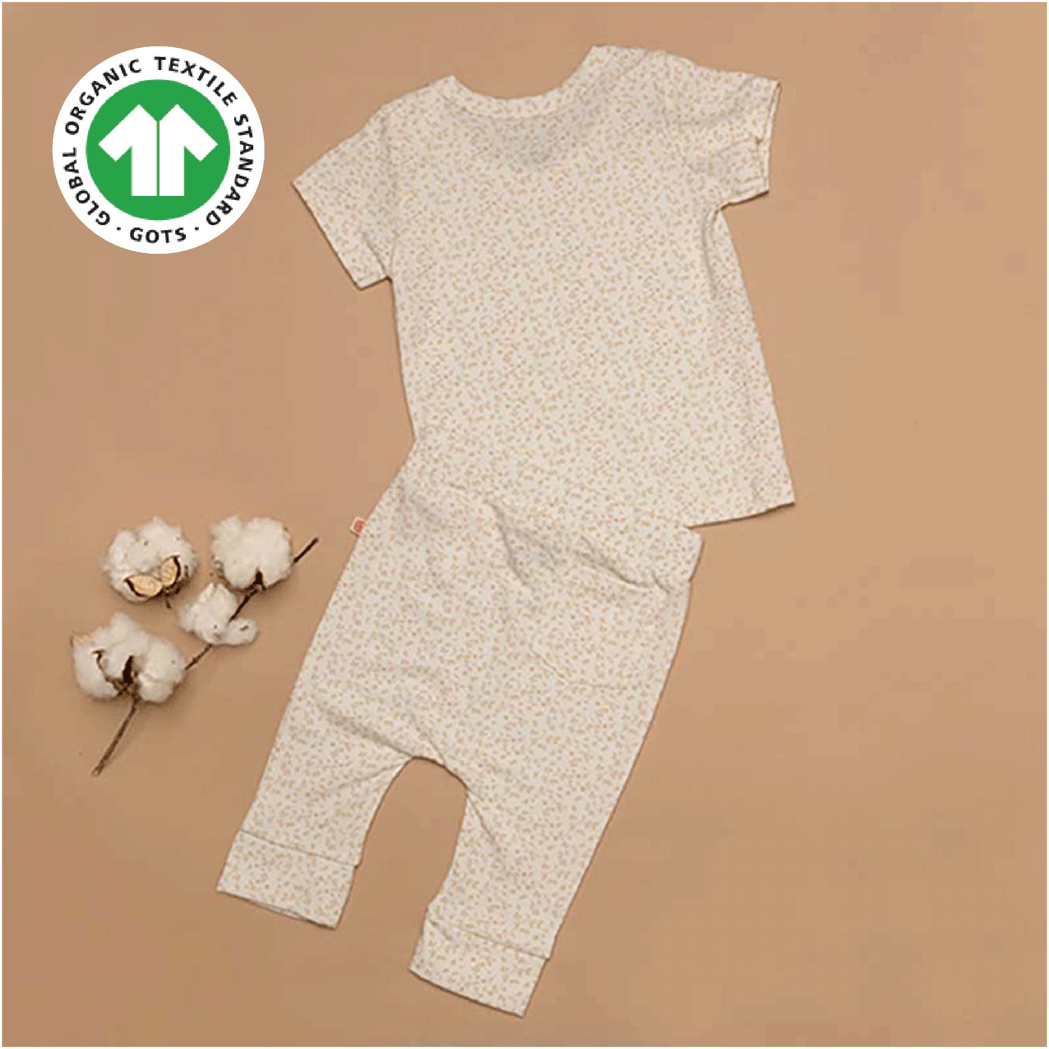 Greendigo 100% Organic Cotton Off White Printed Tshirt/Top And Pant For New Born Baby Boys And Baby Girls - Pack Of 2