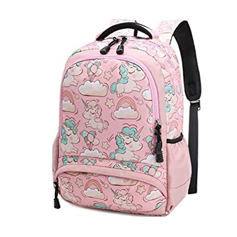 Donuts & Unicorns  3 Pcs Matching Backpack With Lunch Bag & Stationery Pouch, Pink