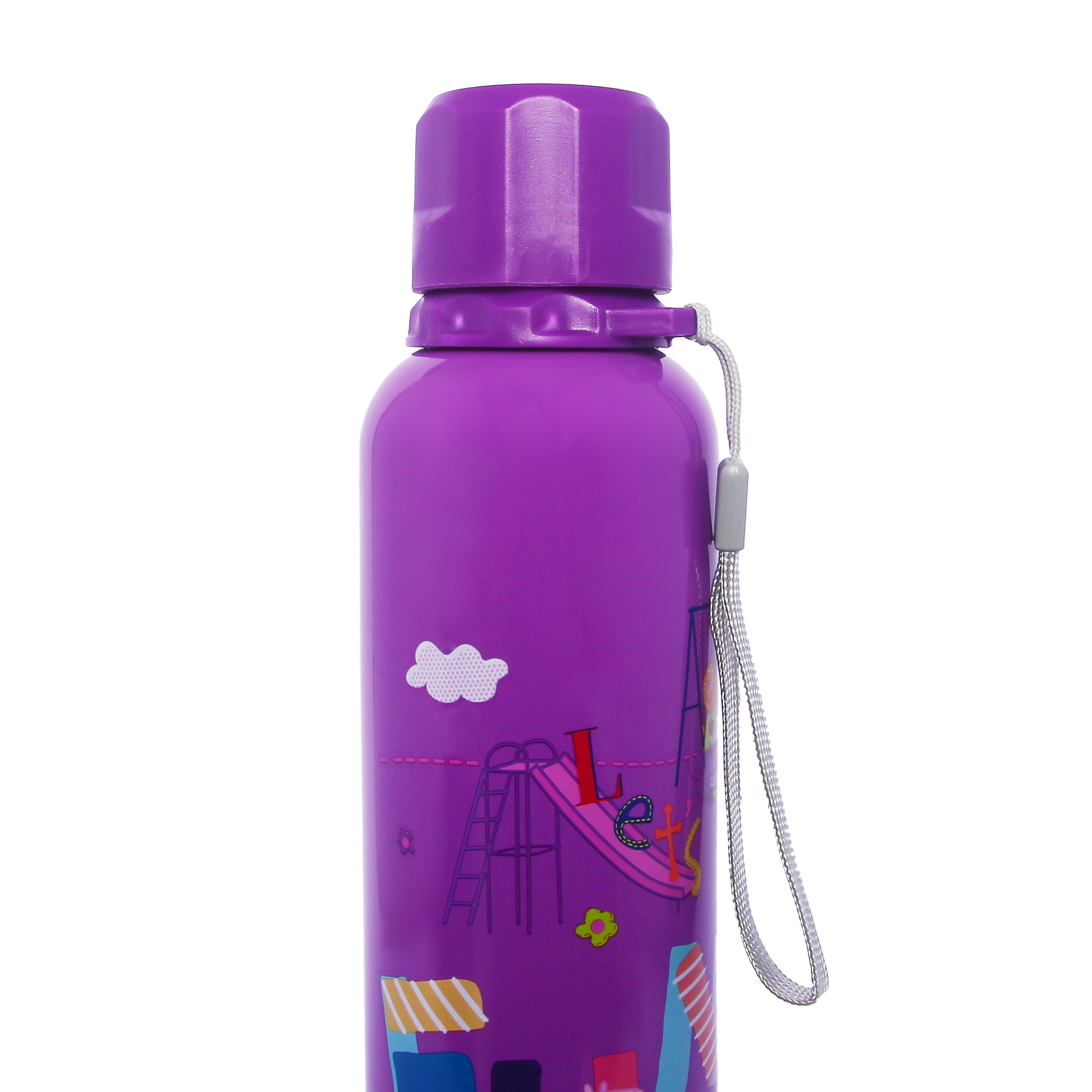 Youp Stainless Steel Purple Color Peppa Pig Kids Water Bottle OSCAR  - 750 Ml