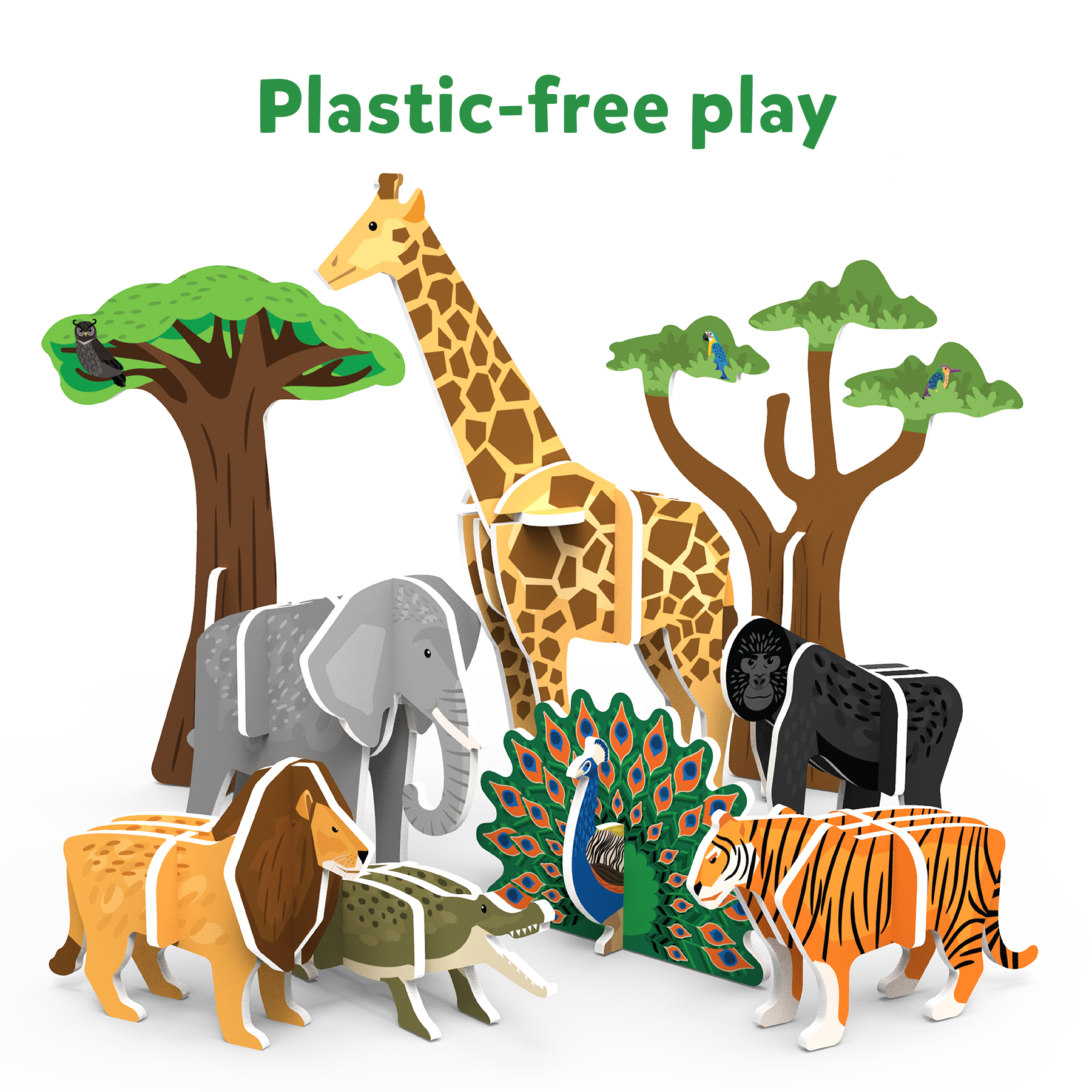 My World : Amazing Animals - Building Toy & Plastic Free Playset