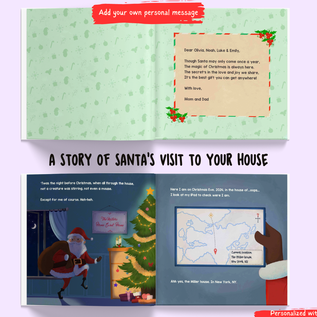 Santa's Visit to our House  (Personalized Children's Christmas Book)