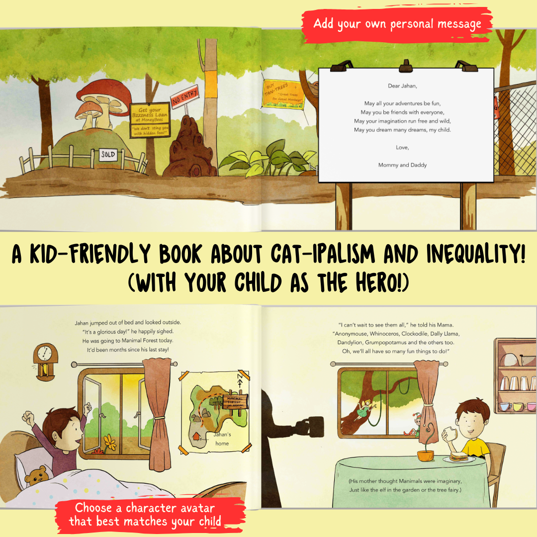 Personalised Storybook -  The FatCats; A Book About Capitalism & Inequality