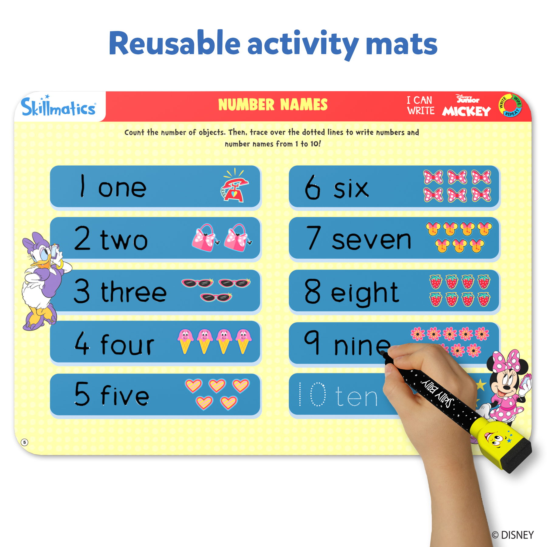 Skillmatics Preschool Learning Activity - I Can Write Disney Junior Mickey Mouse, Educational Game for Kids, Toddlers, Preschoolers Who Love Toys, Art & Craft Activities, Gifts for Ages 3, 4, 5, 6