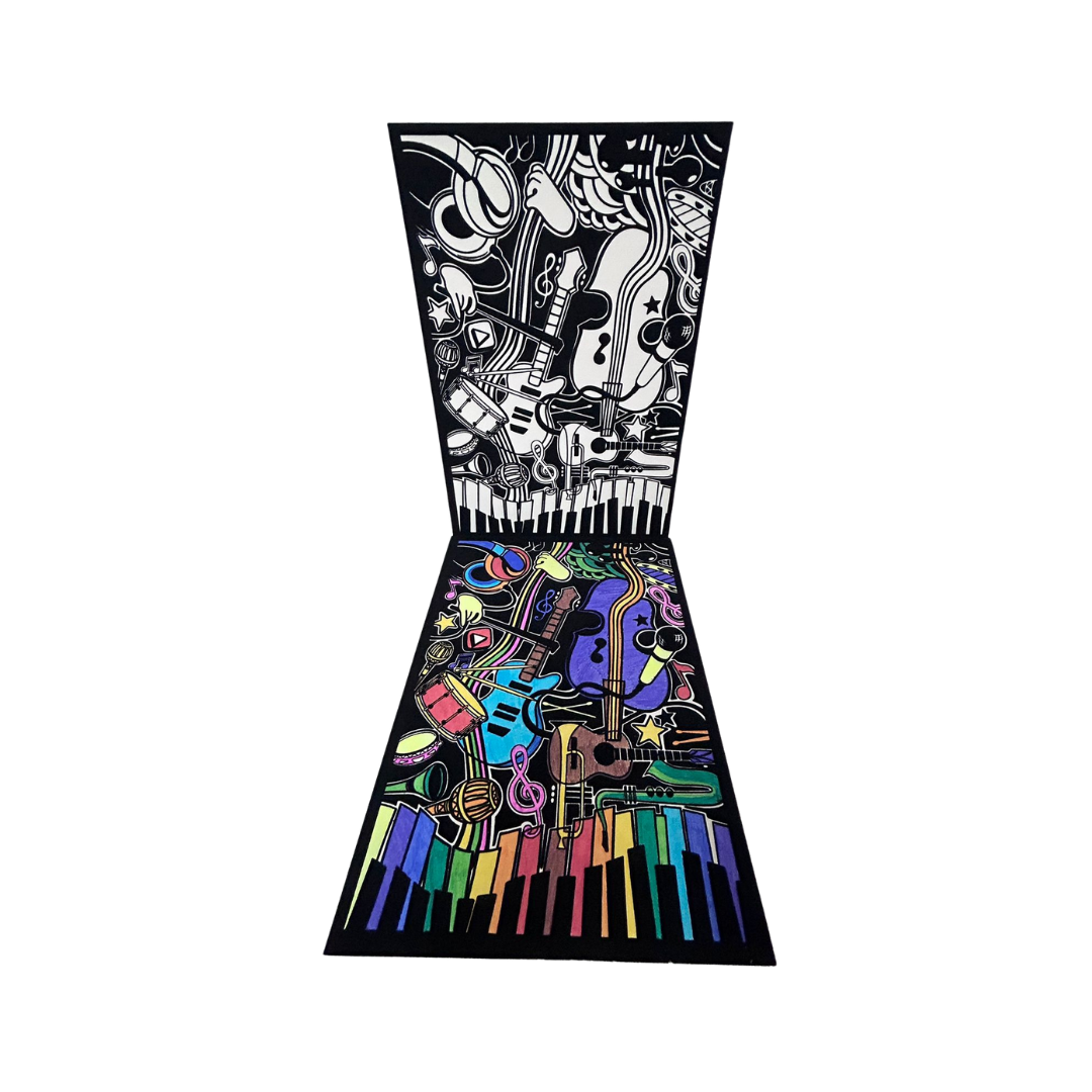 Pepplay Velvet Colouring Posters - Melodies Of Music