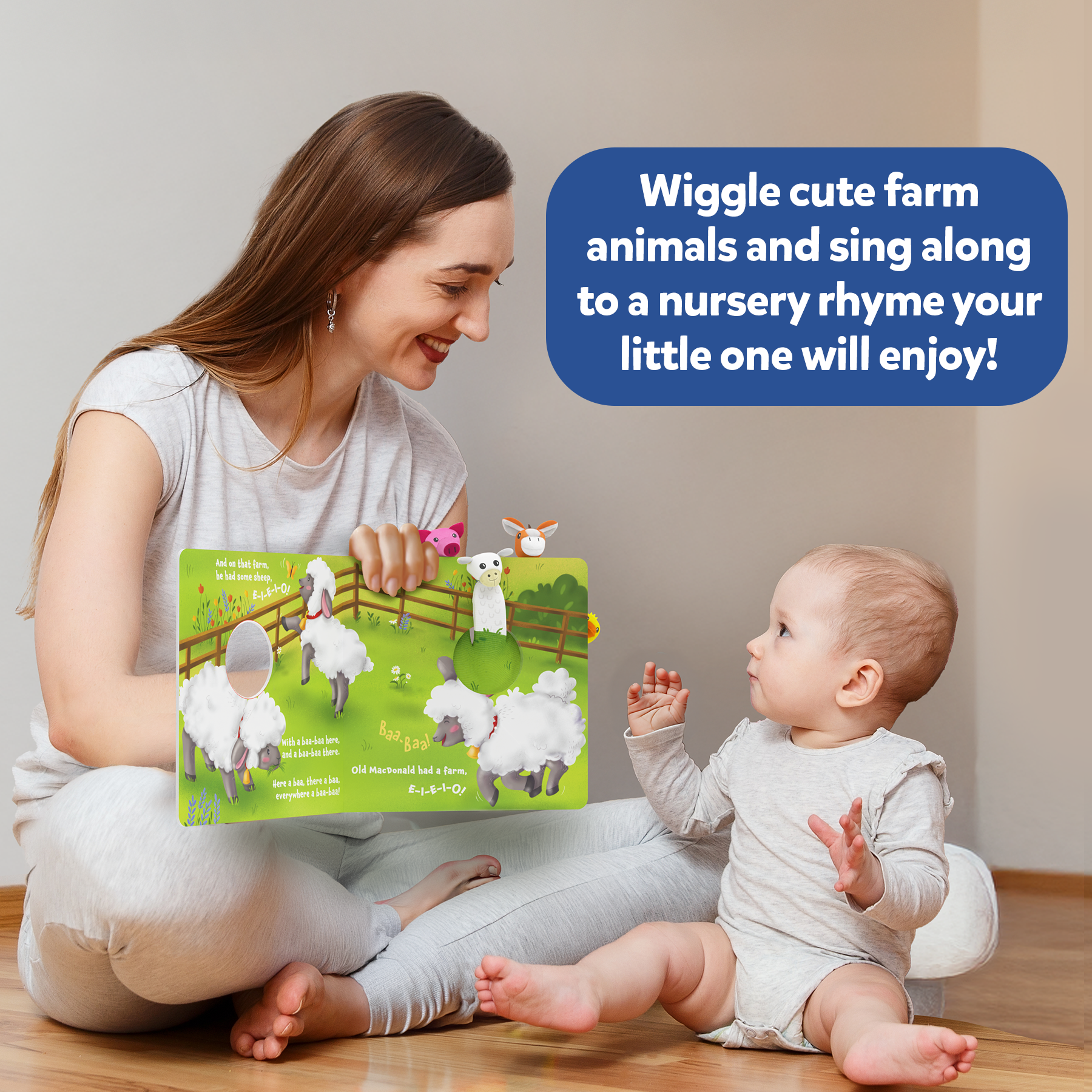 Skillmatics Puppet Book - Old MacDonald Had a Farm, Interactive Finger Puppets for Infants & Toddlers, Early Learning Toy, Nursery Rhyme Activity, Gifts for Babies Ages 6 to 24 Months