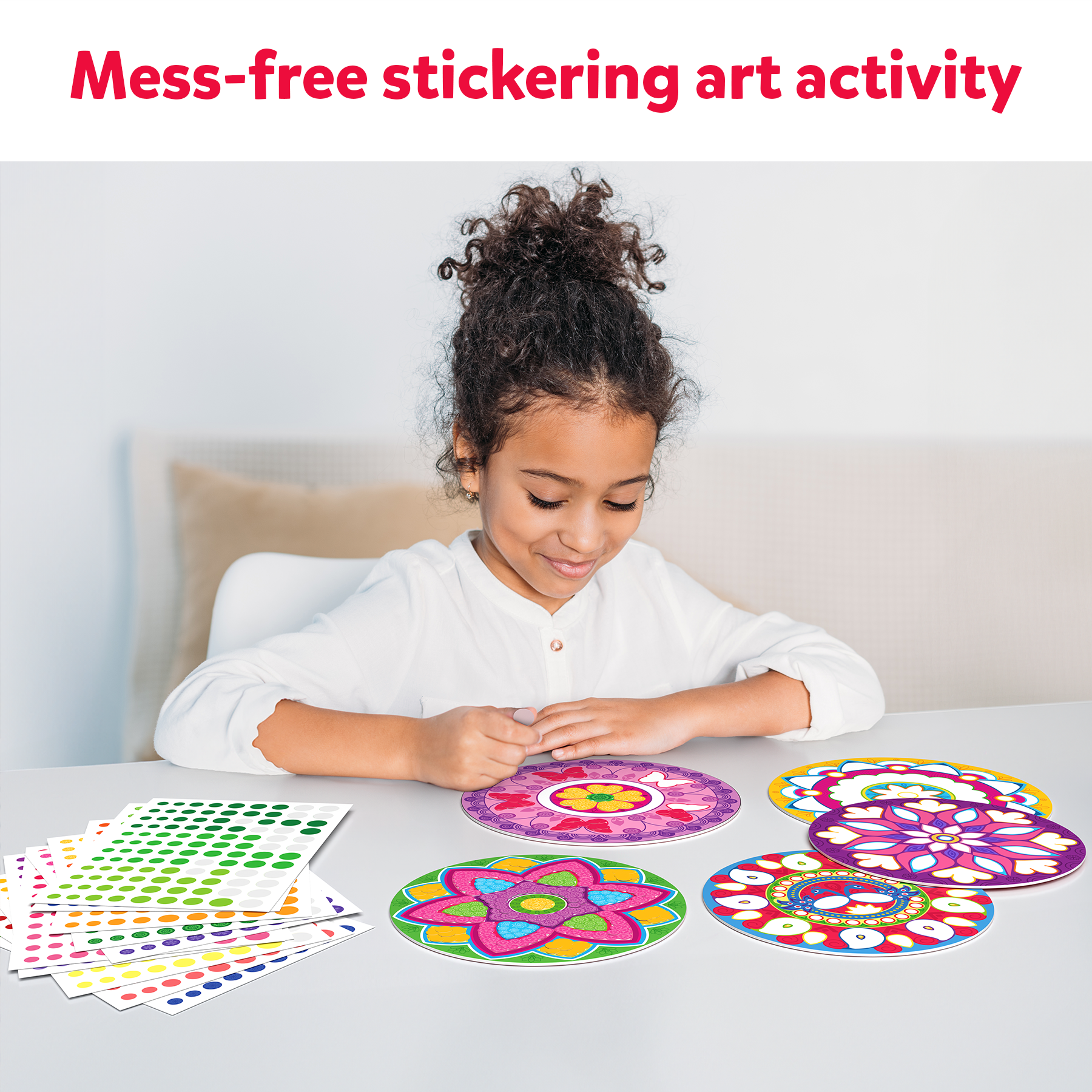 Skillmatics Art Activity - Dot It Mandala Art, No Mess Sticker Art for Kids, Craft Kits, DIY Activity, Gifts for Girls & Boys Ages 3, 4, 5, 6, 7, Travel Toys for Toddlers