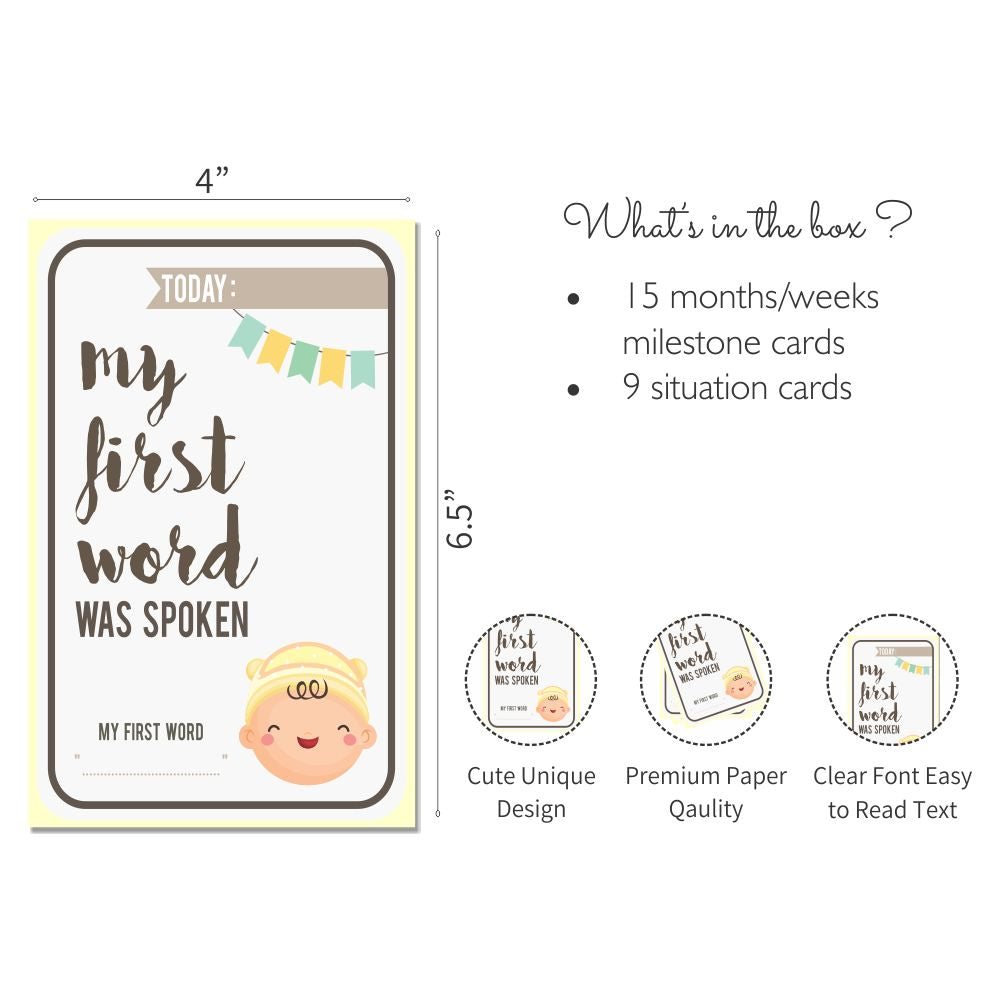 Baby Milestones Cards - Pack Of 24