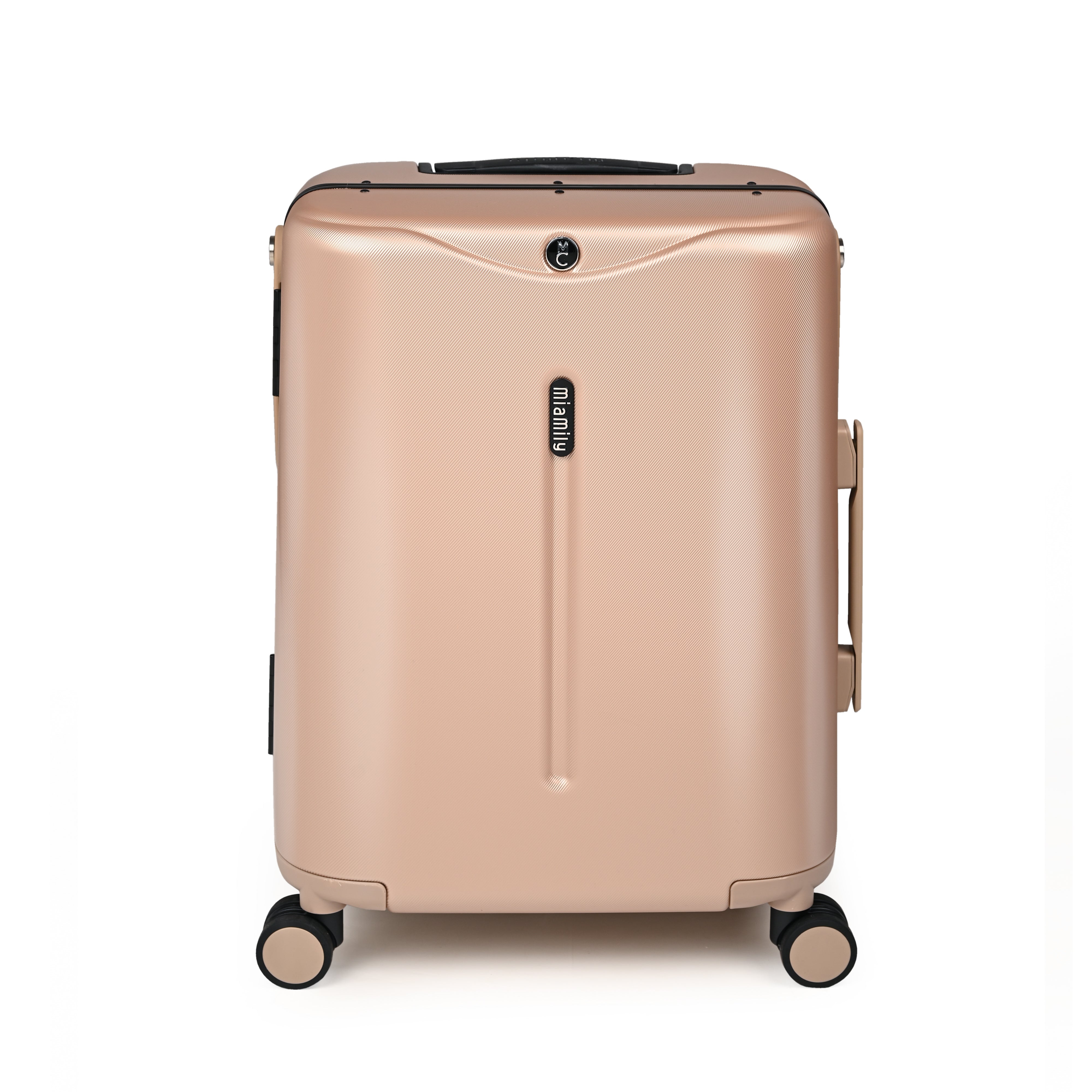 Miamily Champagne Gold Ride on Trolley Carry-on Luggage 18 inches