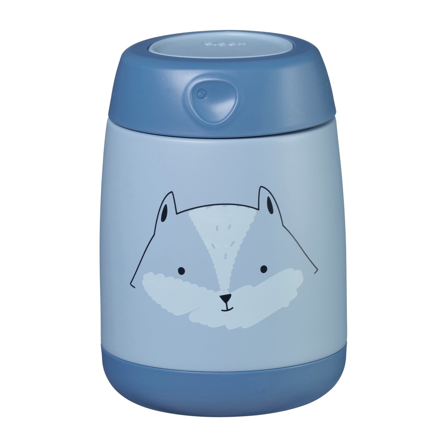 B.box Insulated Food Jar 210 ml- Mini- Friendly fox Blue