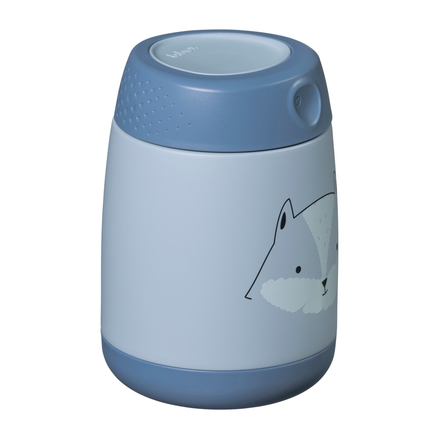 B.box Insulated Food Jar 210 ml- Mini- Friendly fox Blue