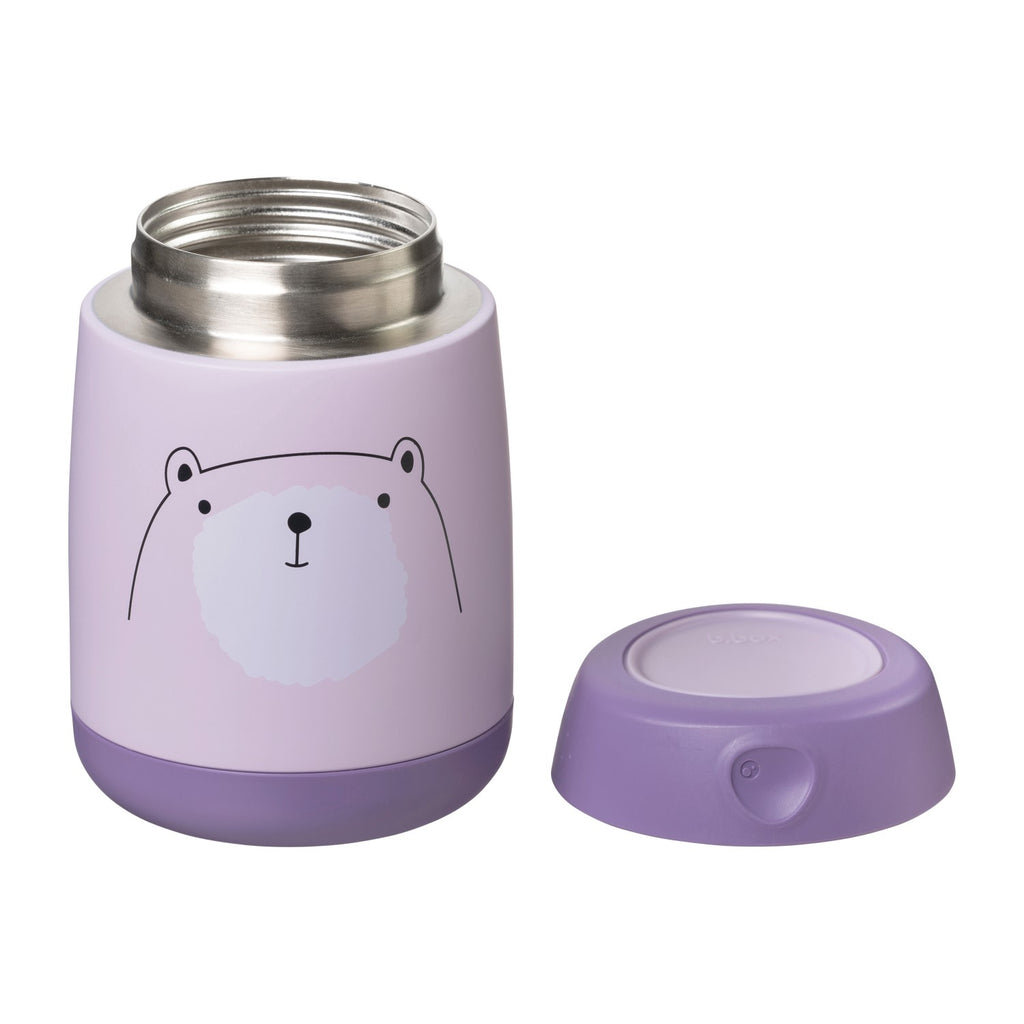 B.box Insulated Food Jar 210ml- Mini-Bear Hugs Purple