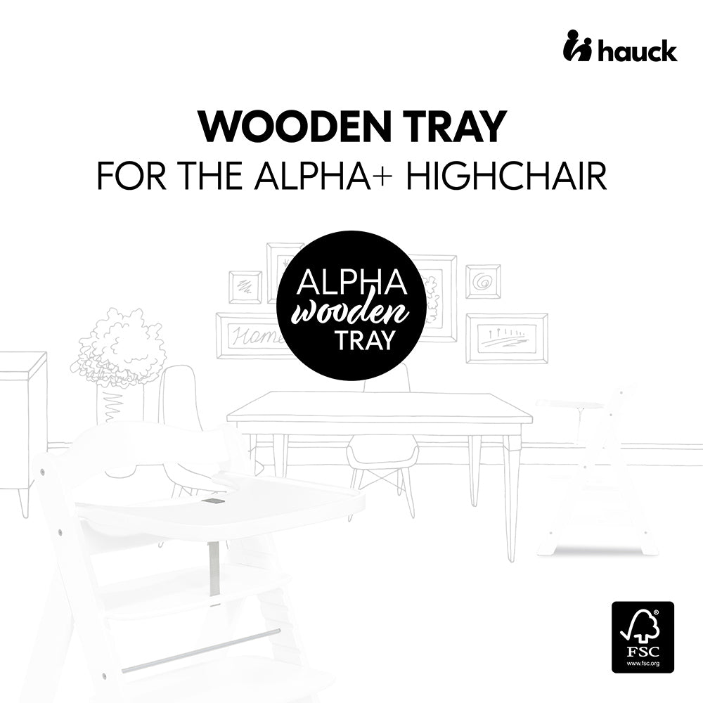 Alpha Wooden Tray - White