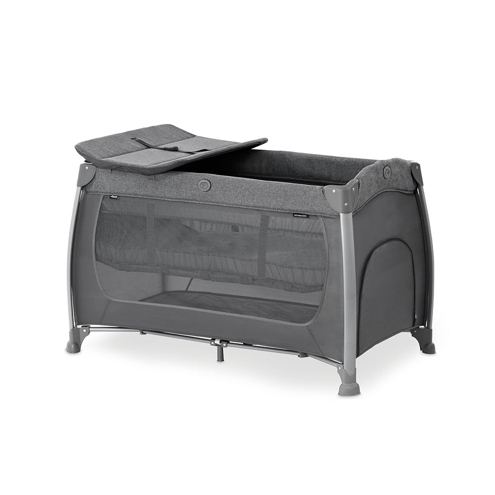 Hauck Play N Relax Center - Newborn Bassinet /Playpen/Travel Cot Suitable From Birth Up To 15 kg - Charcoal