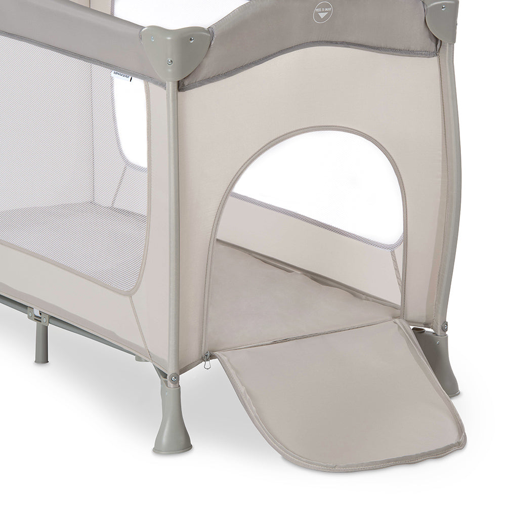 Beige store travel cot