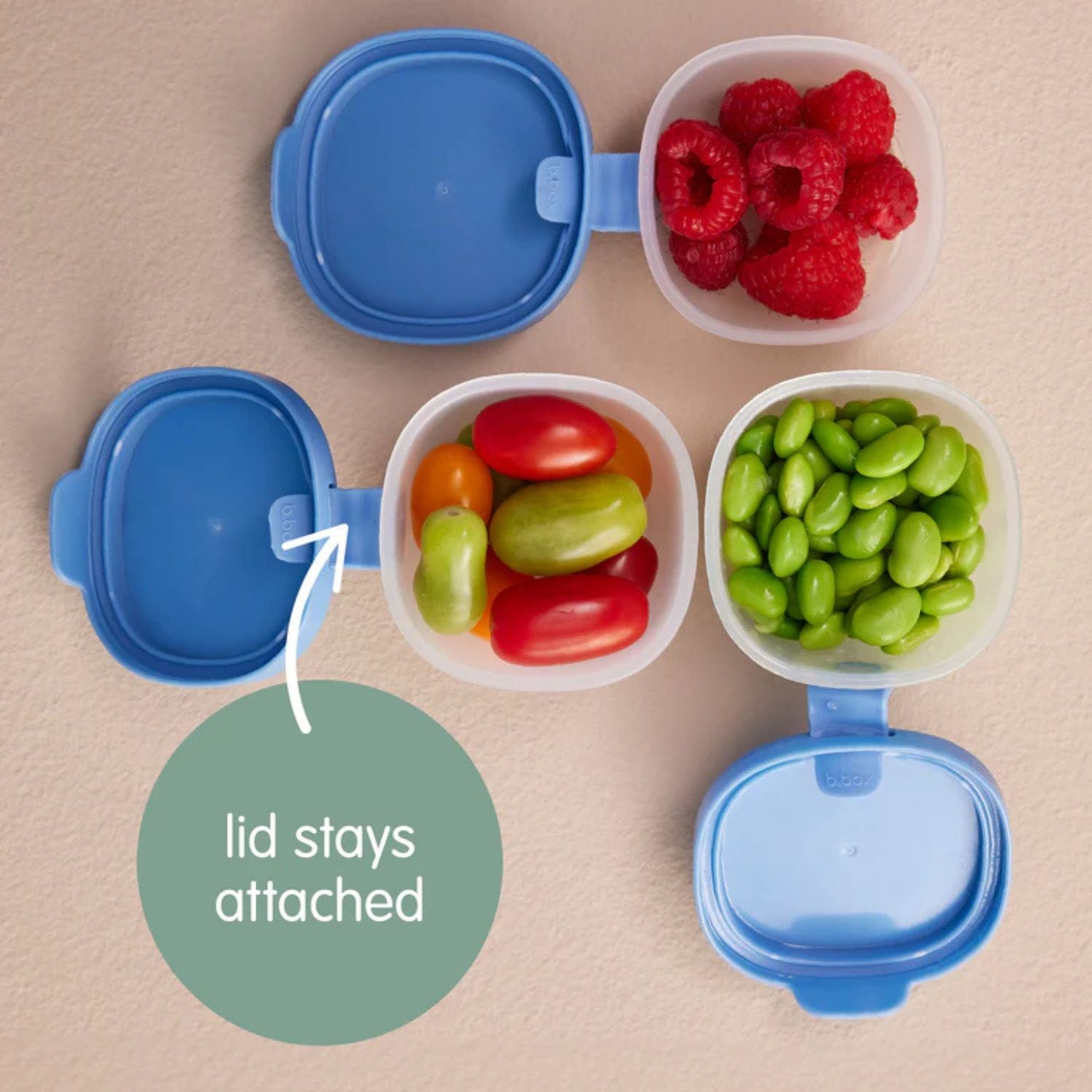 b.box Portable Snack Tubs- Pack of 3- Berry Pink
