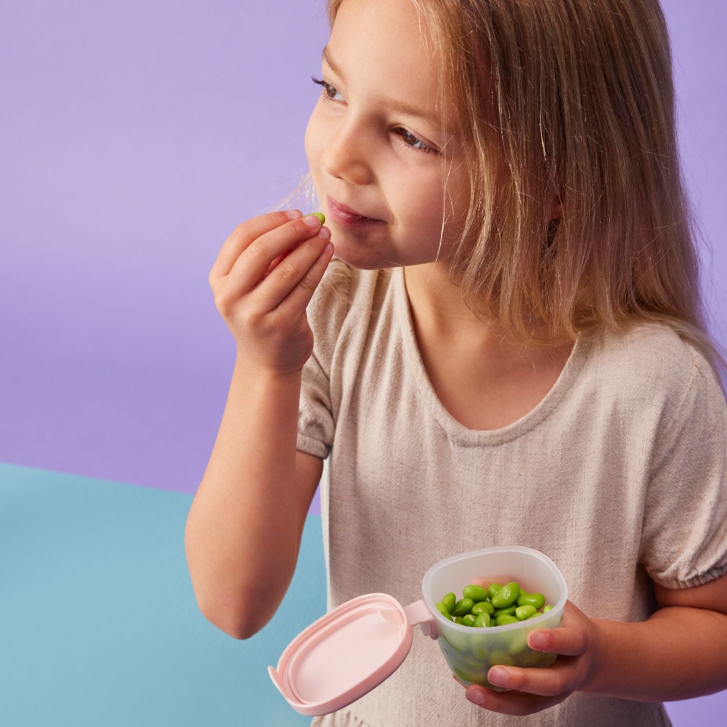 b.box Portable Snack Tubs- Pack of 3- Berry Pink