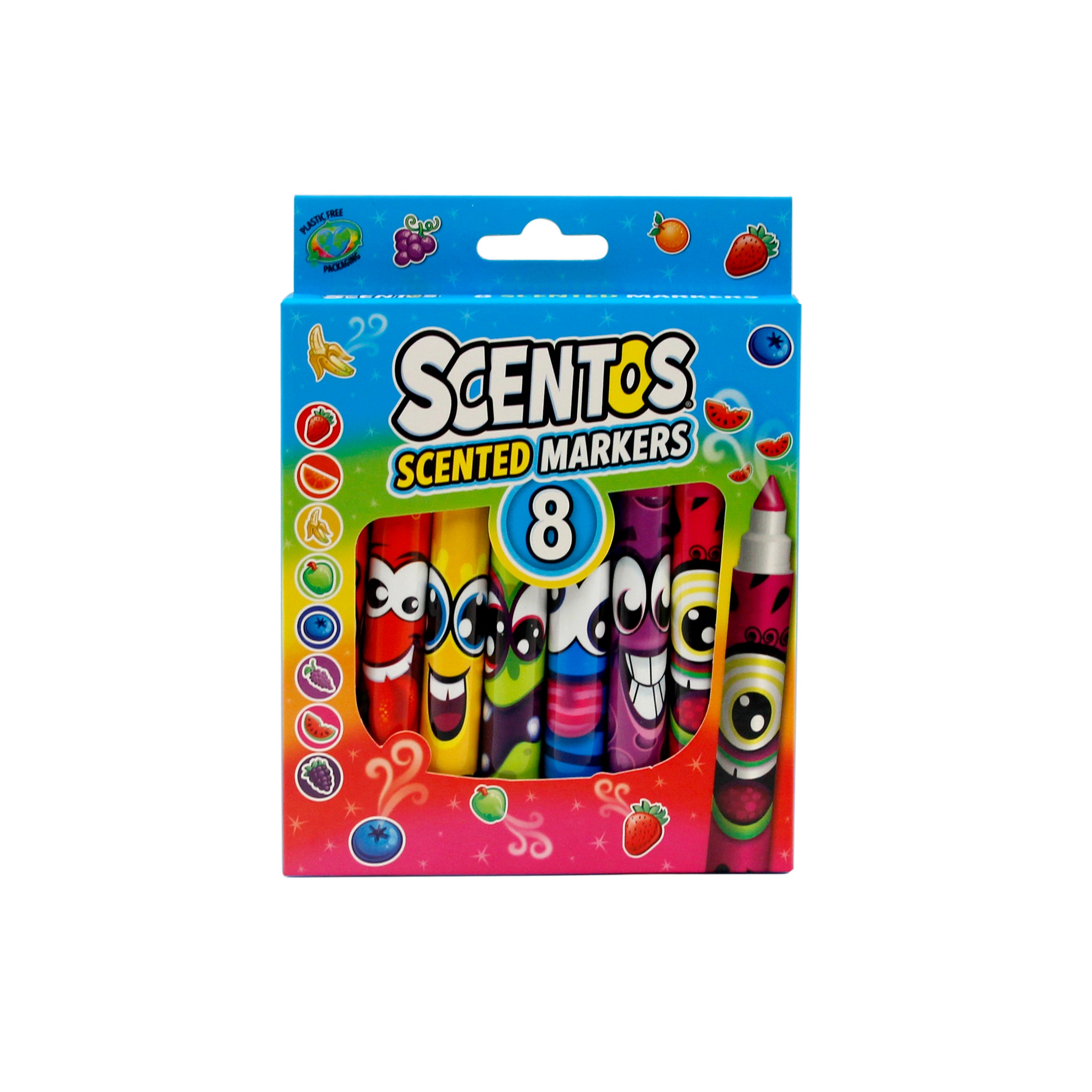 Scentos Scented 8 Funny Face Markers
