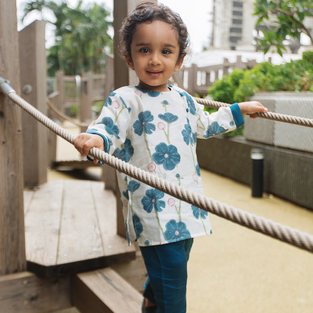 Chanderi Kurta Pyjama Set