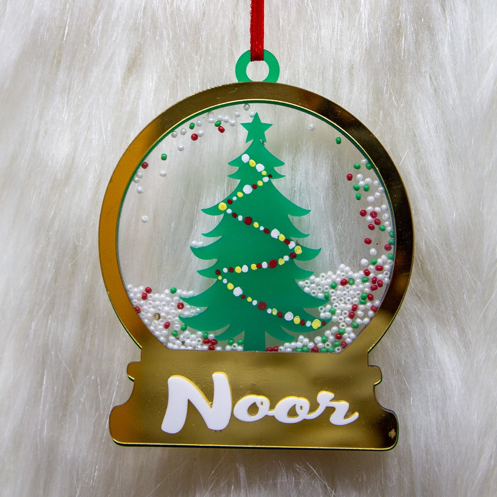 Gold Shaker Ornament- Christmas Tree