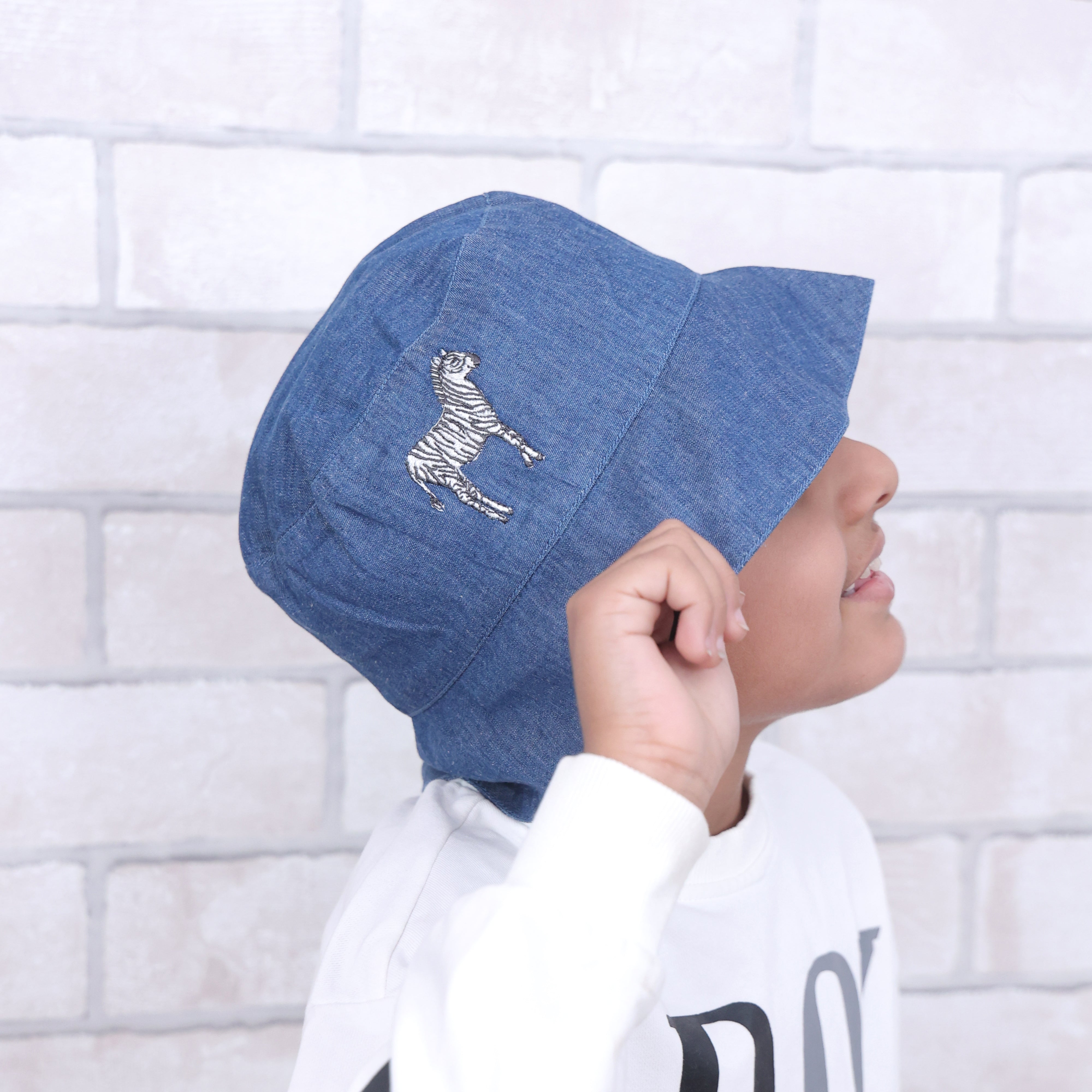 Baby Its Wild World Dark Denim Bucket Hat