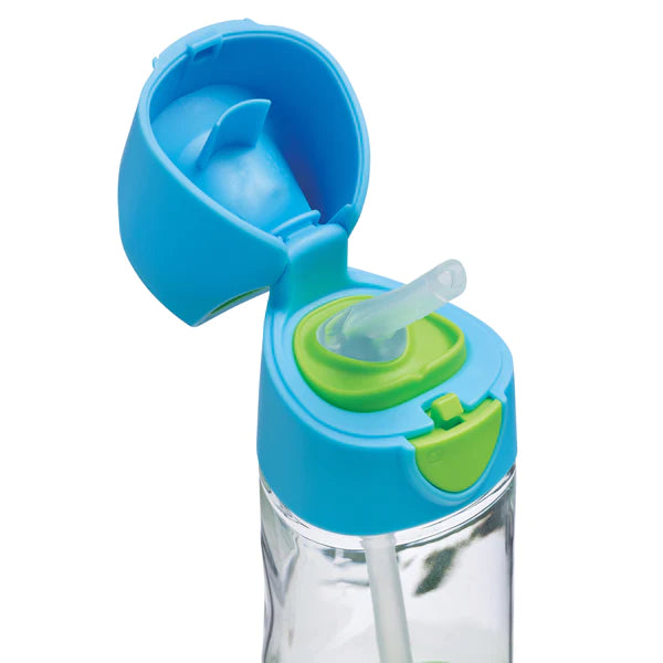 B.box Tritan Straw Drink bottle 450 ml- Ocean Breeze Blue Green