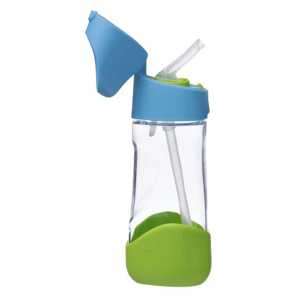 B.box Tritan Straw Drink bottle 450 ml- Ocean Breeze Blue Green