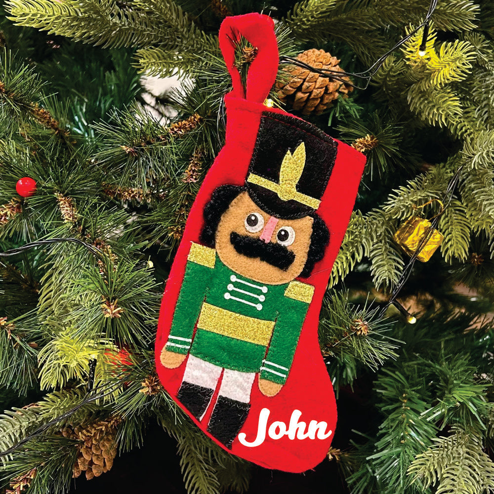 8" Nutcracker Mini Stocking (Red)