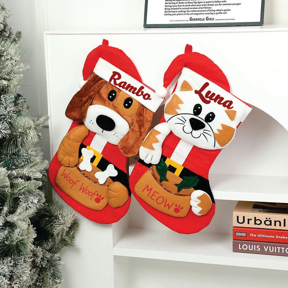 Pet Stocking (Set of 2) - Woof & Meow