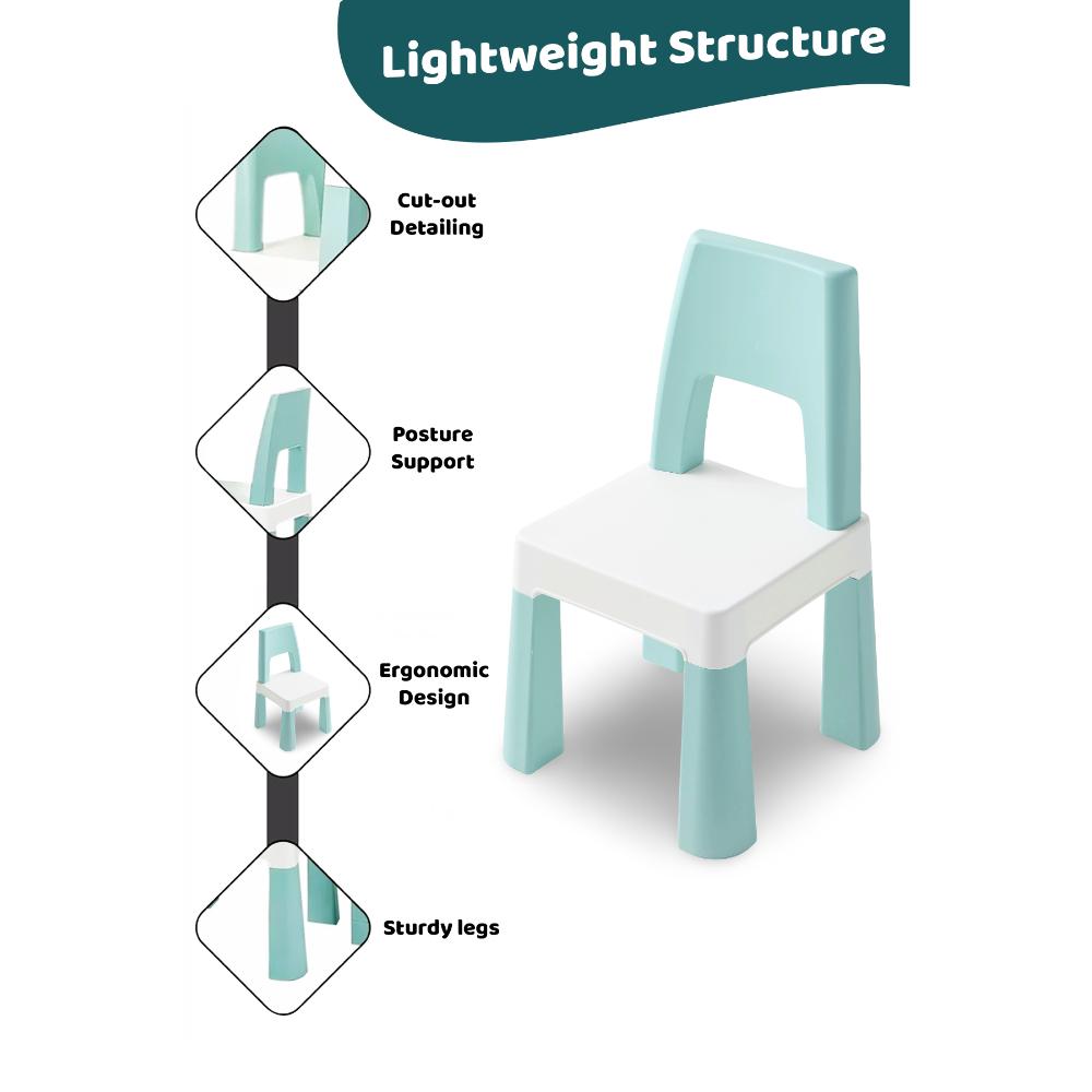 OPlus Learning Chair for Kids - Yellow, white and Blue