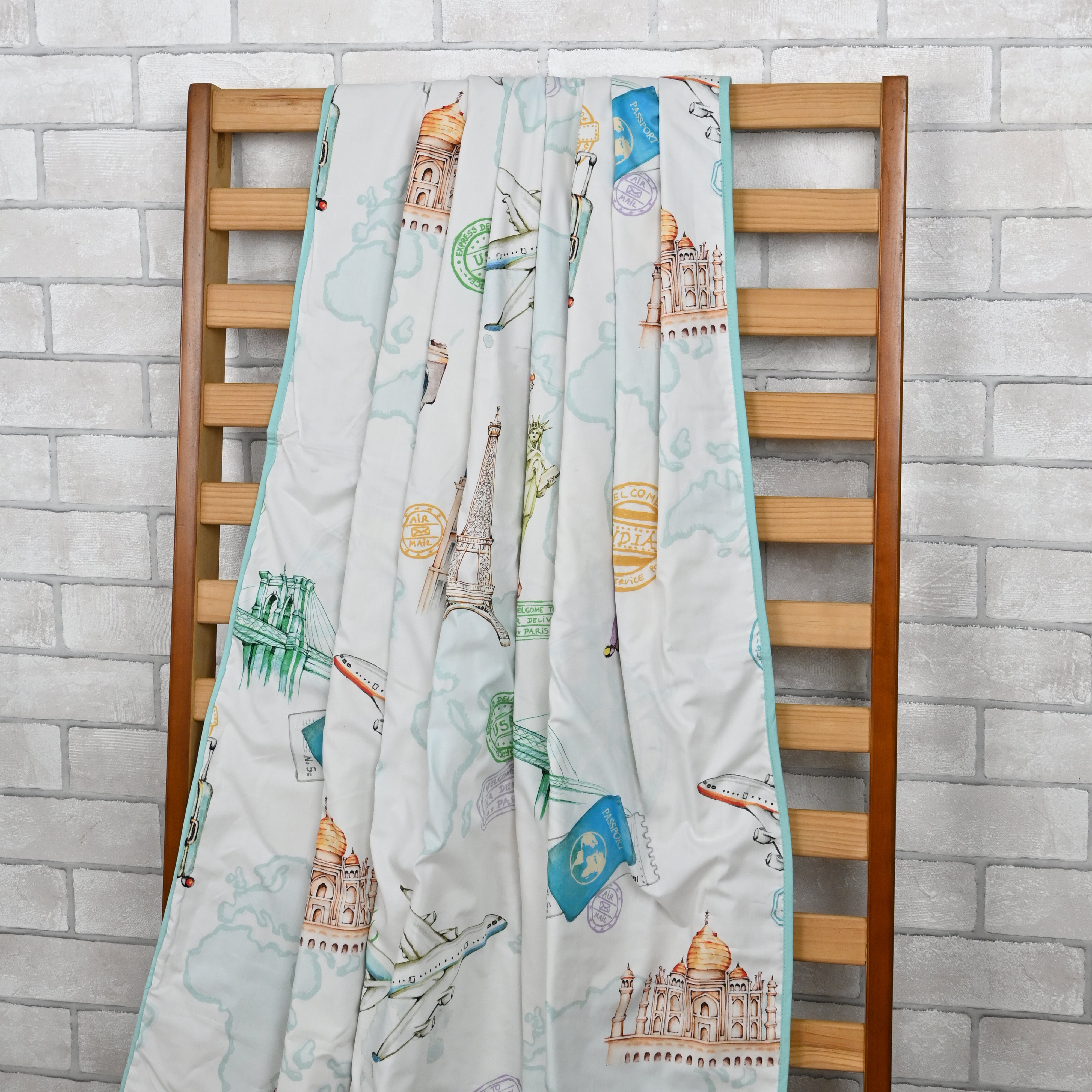 Passport To Wonderland Reversible Blanket -Single / Double