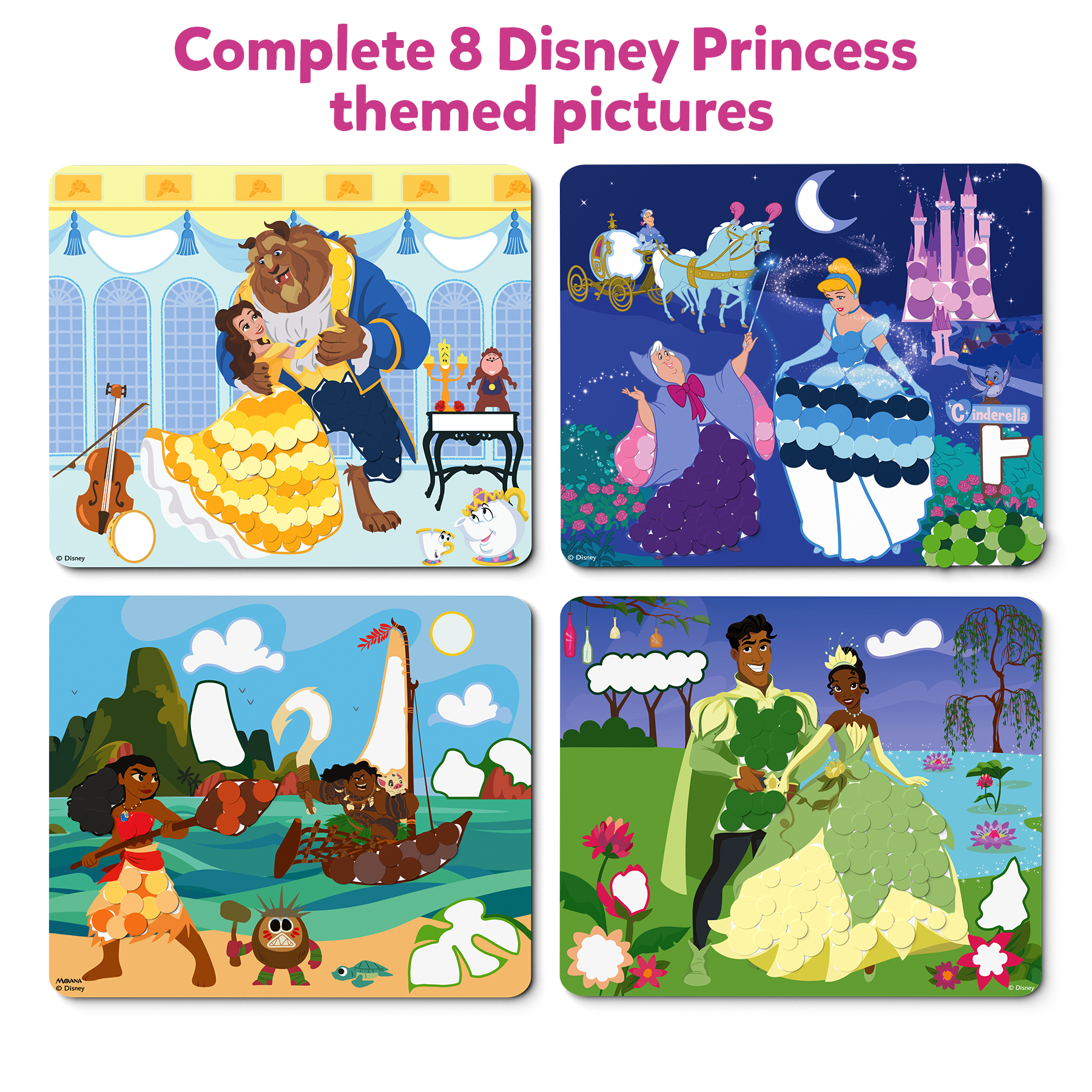 Skillmatics Art Activity - Dot It Disney Princess, No Mess Sticker Art for Kids, Craft Kits, DIY Activity, Gifts for Girls & Boys Ages 3, 4, 5, 6, 7, Travel Toys for Toddlers