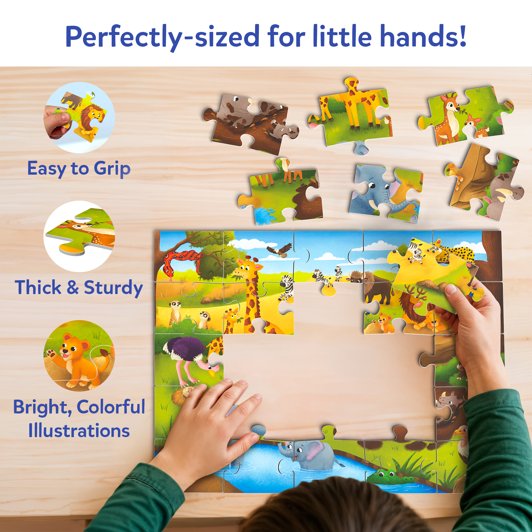 Puzzle & Learn – 25-Piece Jigsaw Puzzle with Learning Boards