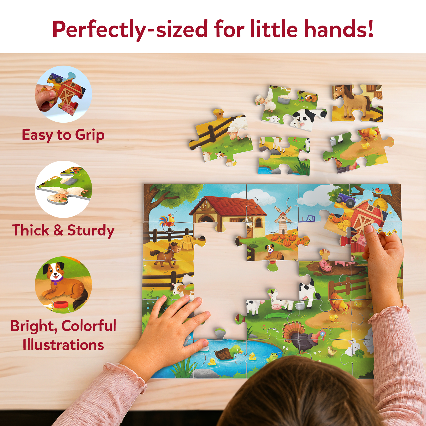 Puzzle & Learn – 25-Piece Jigsaw Puzzle with Learning Boards
