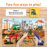 Piece & Play Construction Site | Fun & Educational 48 Piece Jigsaw Puzzle