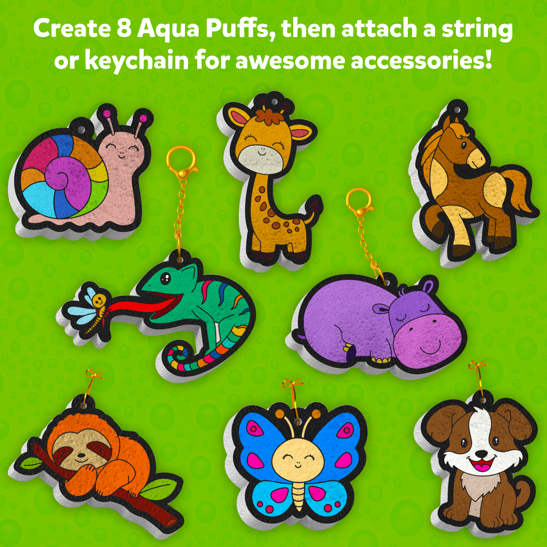 Skillmatics 3D Art Kit - Aqua Puffs, Animals, Mess-Free Fun, Magical Craft Activity, Travel Toys, DIY Decor, Creative Gifts for Girls & Boys Ages 4, 5, 6, 7, 8, 9, 10