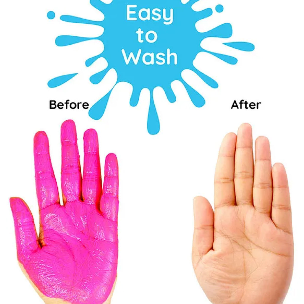 Little Fingers Flouro Rainbow Finger Paint Tubes(Set Of 6)