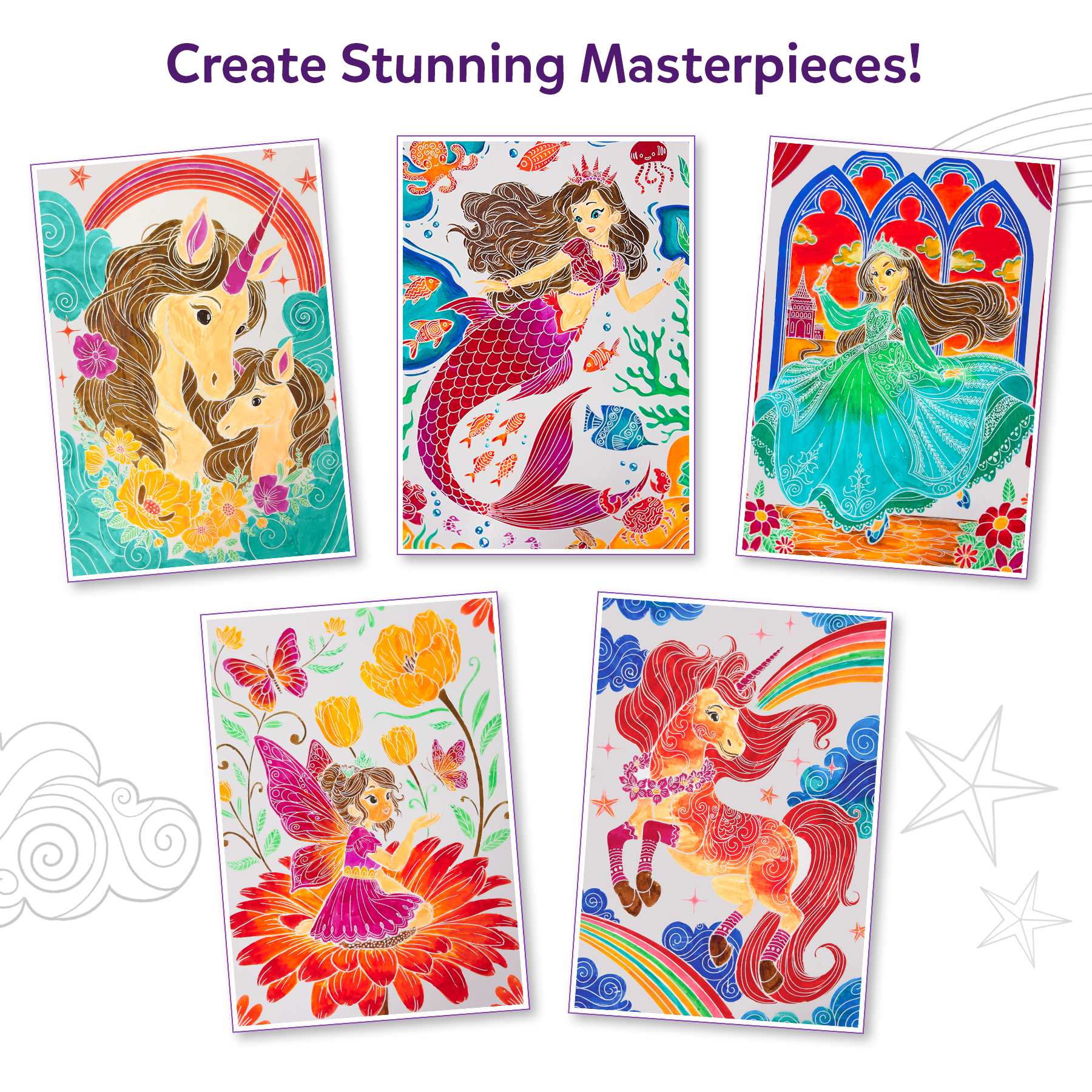 Paint-Over Art – Mess-Free Shine-Through Painting Kit