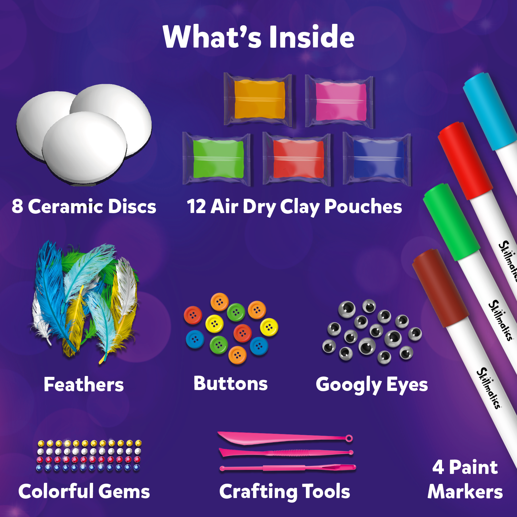 Skillmatics Art & Craft Activity - Disc-O Art, Mess-Free Art & Craft Activity for Girls & Boys, Craft Kits & Supplies, DIY Creative Activity, Gifts for Kids Ages 4, 5, 6, 7, 8, 9, 10, 11,12