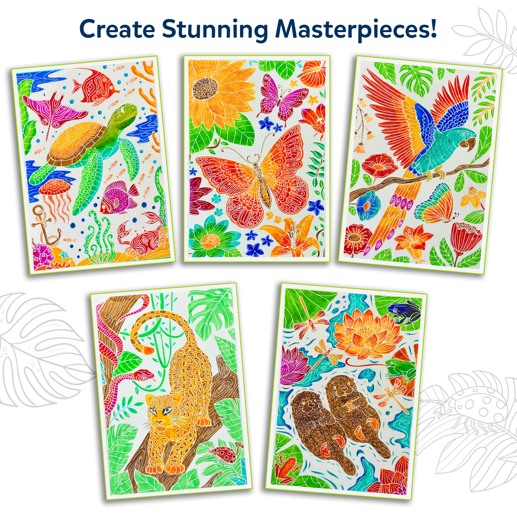 Paint-Over Art – Mess-Free Shine-Through Painting Kit
