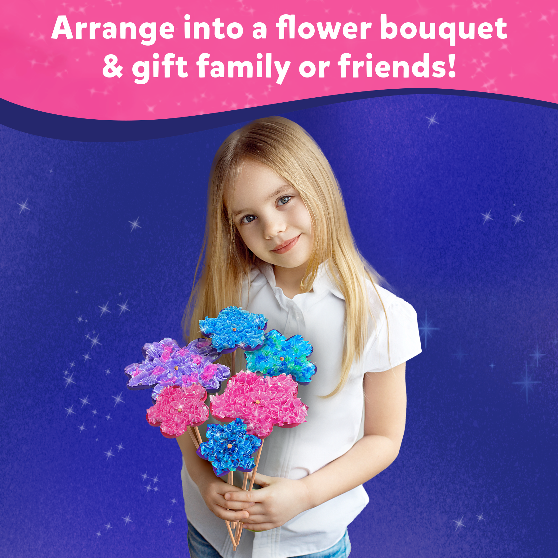 Skillmatics Art & Craft Actvity - Poke-in Art Flower Bouquet, Mess-Free Art for Kids, Craft Kits, DIY Activity, Gifts for Girls & Boys Ages 4, 5, 6, 7, 8, 9