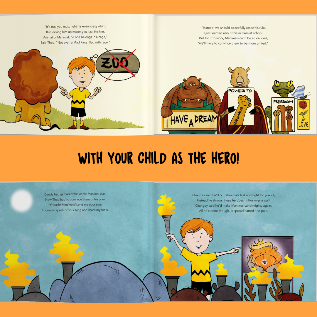 Personalised Storybook -  The Orangey-Tan; Your Child vs Evil