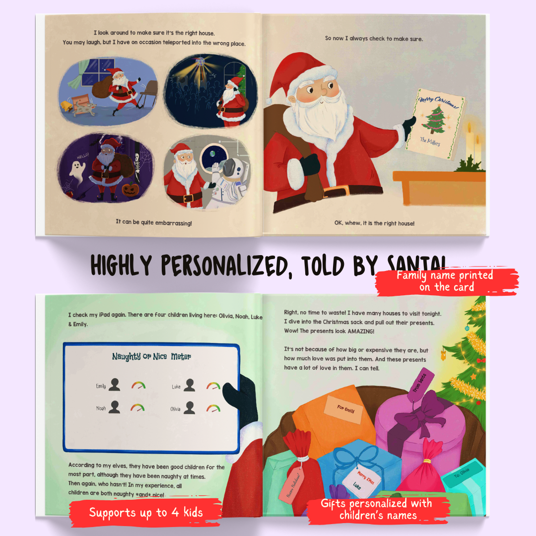 Santa's Visit to our House  (Personalized Children's Christmas Book)