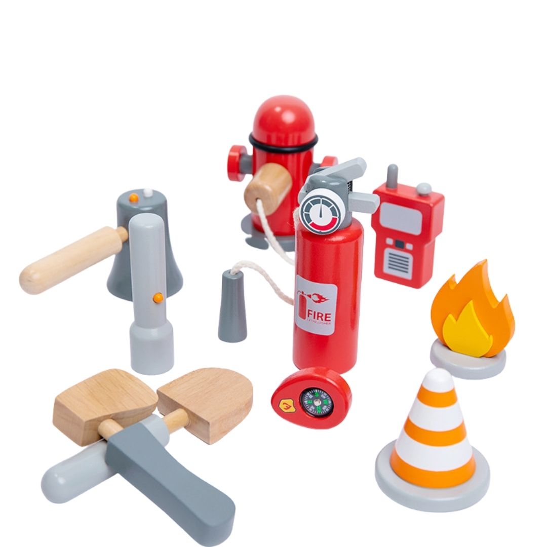 Firefighter Pretend Play Set with Fireman Costume Kit (14 Pcs)