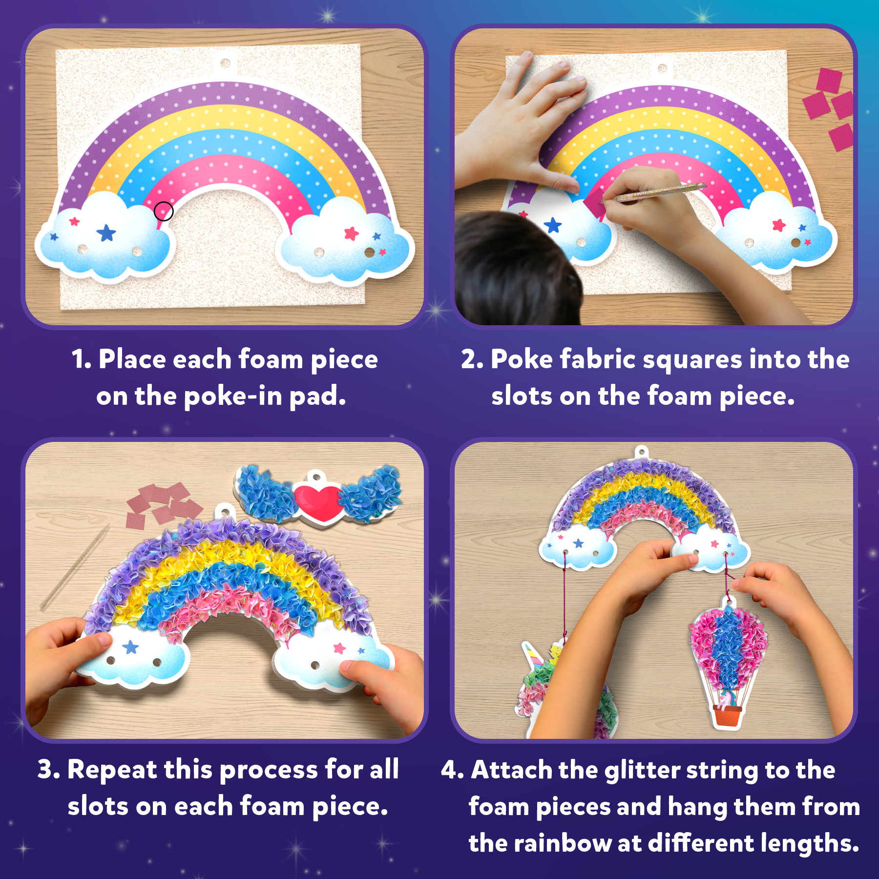 Skillmatics Art & Craft Activity - Poke-in Art Magical Unicorn Dream Decor, Mess-free Art for Kids, DIY Craft Kits, Creative Activity, Fine Motor Skills, Gifts for Ages 4, 5, 6, 7, 8, 9