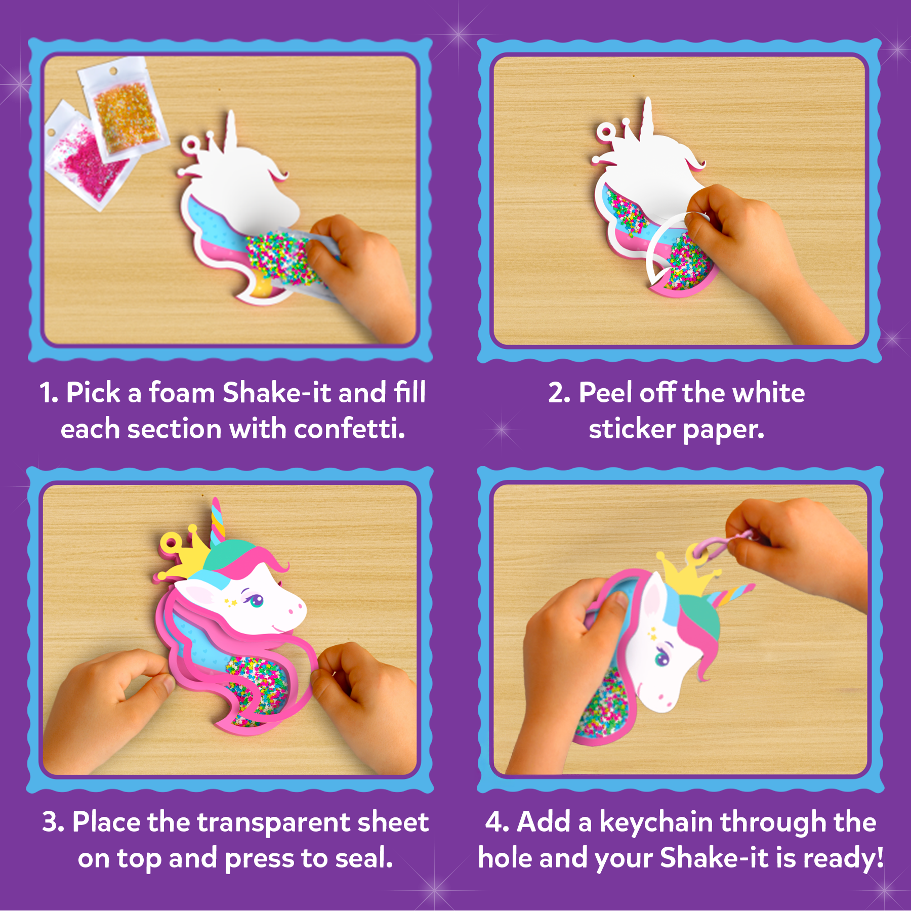 Skillmatics Art & Craft Activity Shake-its, Unicorns & Princesses / Animals