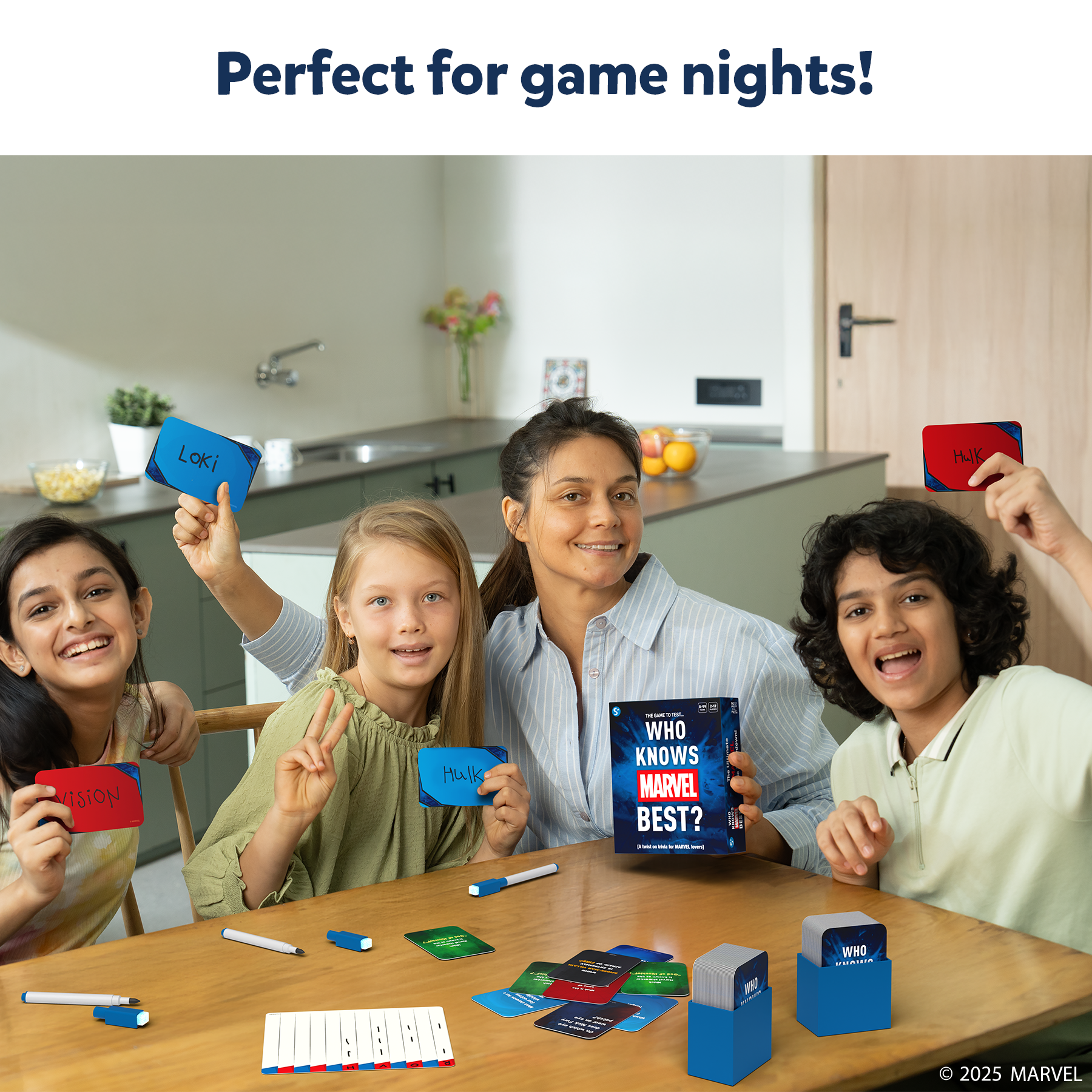 Skillmatics Card Game - Who Knows Marvel Best, Family Party Game for Boys, Girls, Teens, Adults Who Love Avengers, Spiderman, Iron Man, Hulk, Fun for Game Night, Gifts for Ages 8, 9, 10 and Up