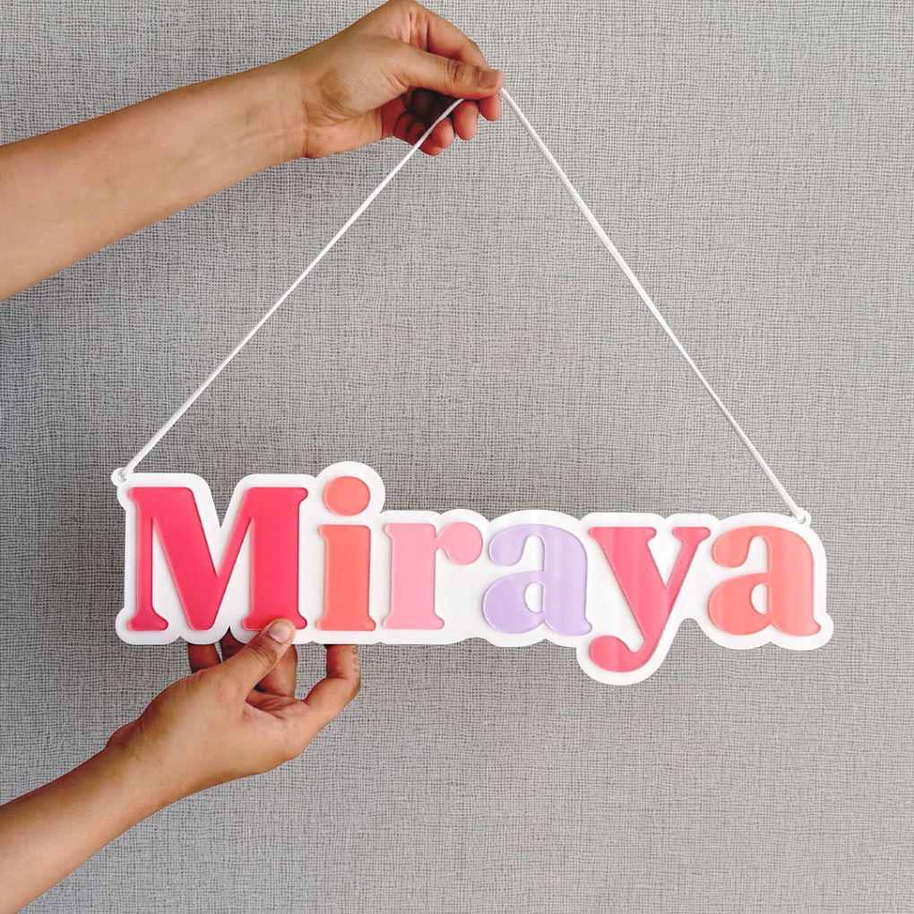Personalised 3D Acrylic Colorful Name Plate