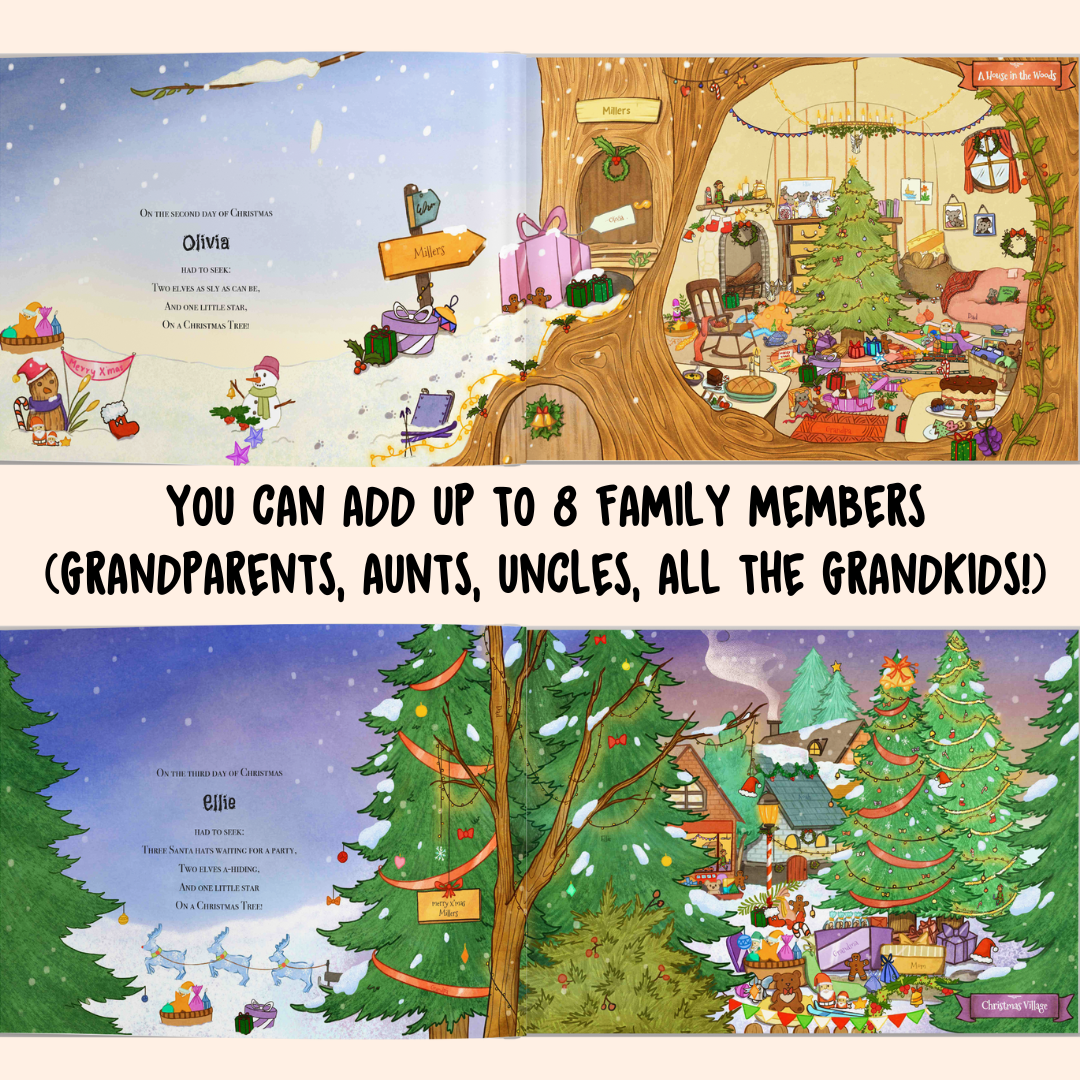 12 Days of Christmas Seek & Find Book (Personalized Children's Christmas Book)