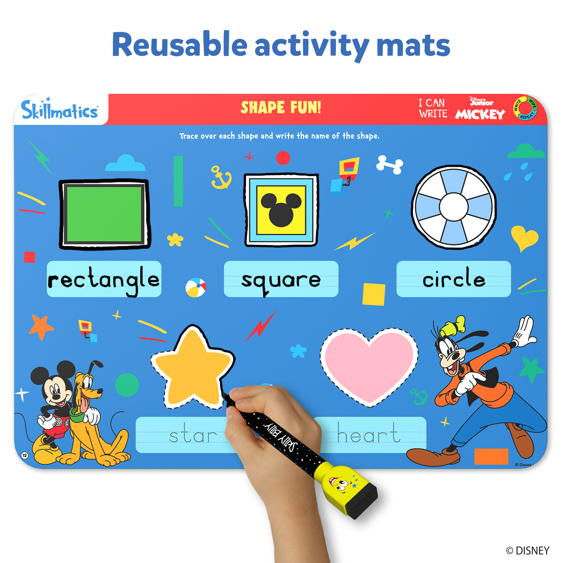 Skillmatics Preschool Learning Activity - I Can Write Disney Junior Mickey Mouse, Educational Game for Kids, Toddlers, Preschoolers Who Love Toys, Art & Craft Activities, Gifts for Ages 3, 4, 5, 6