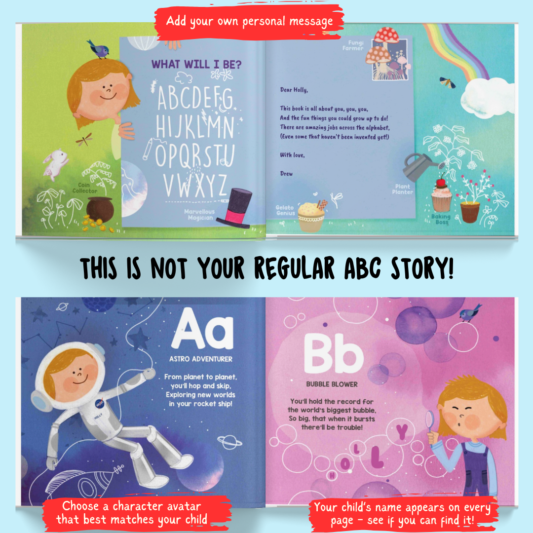 Personalised Storybook - What Will I Be? An A-B-C Story!